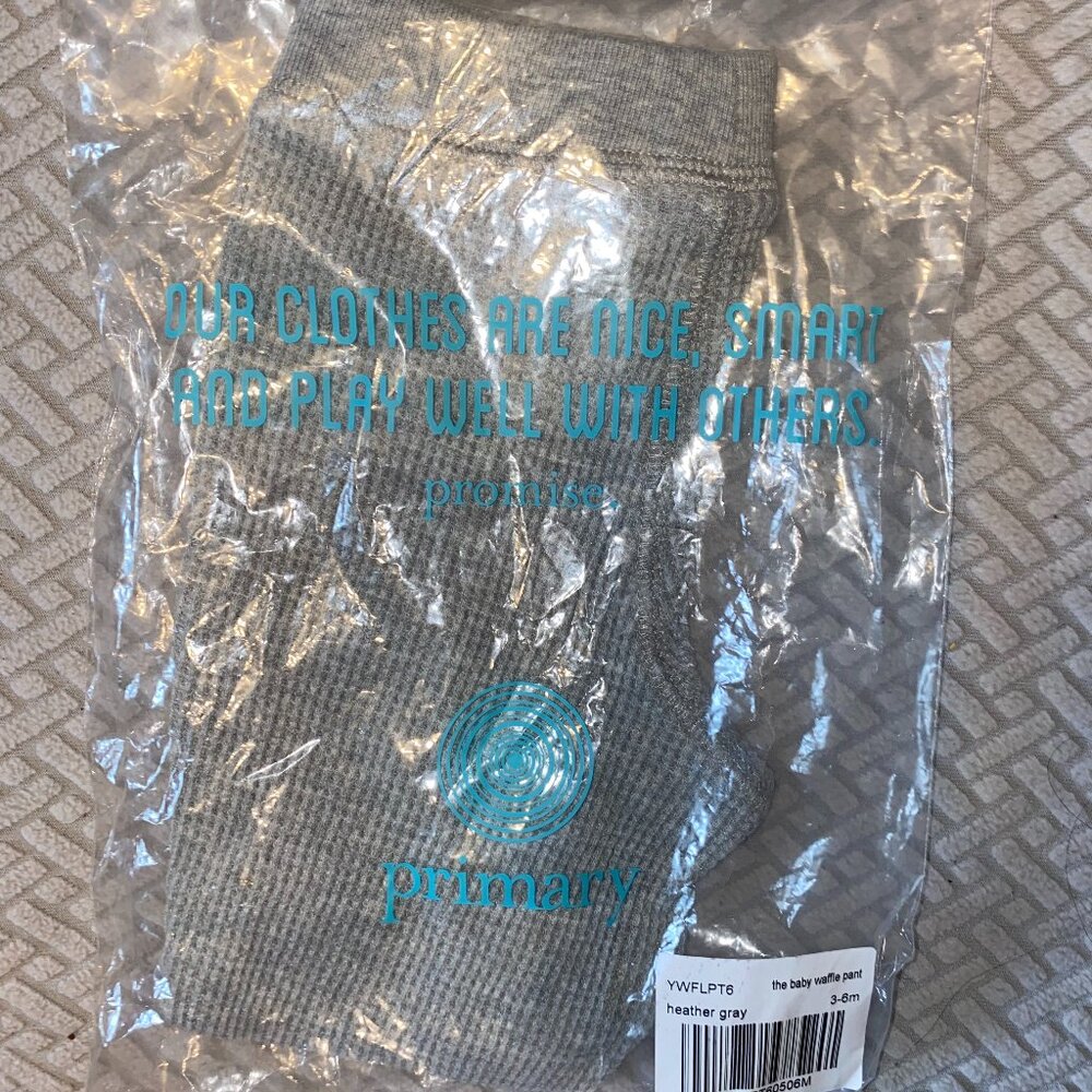 3-6 month Primary baby waffle pant thermal